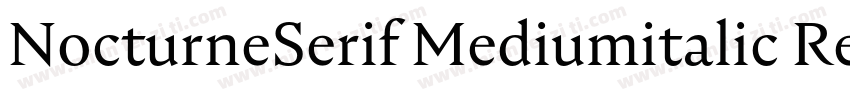 NocturneSerif Mediumitalic Regular字体转换